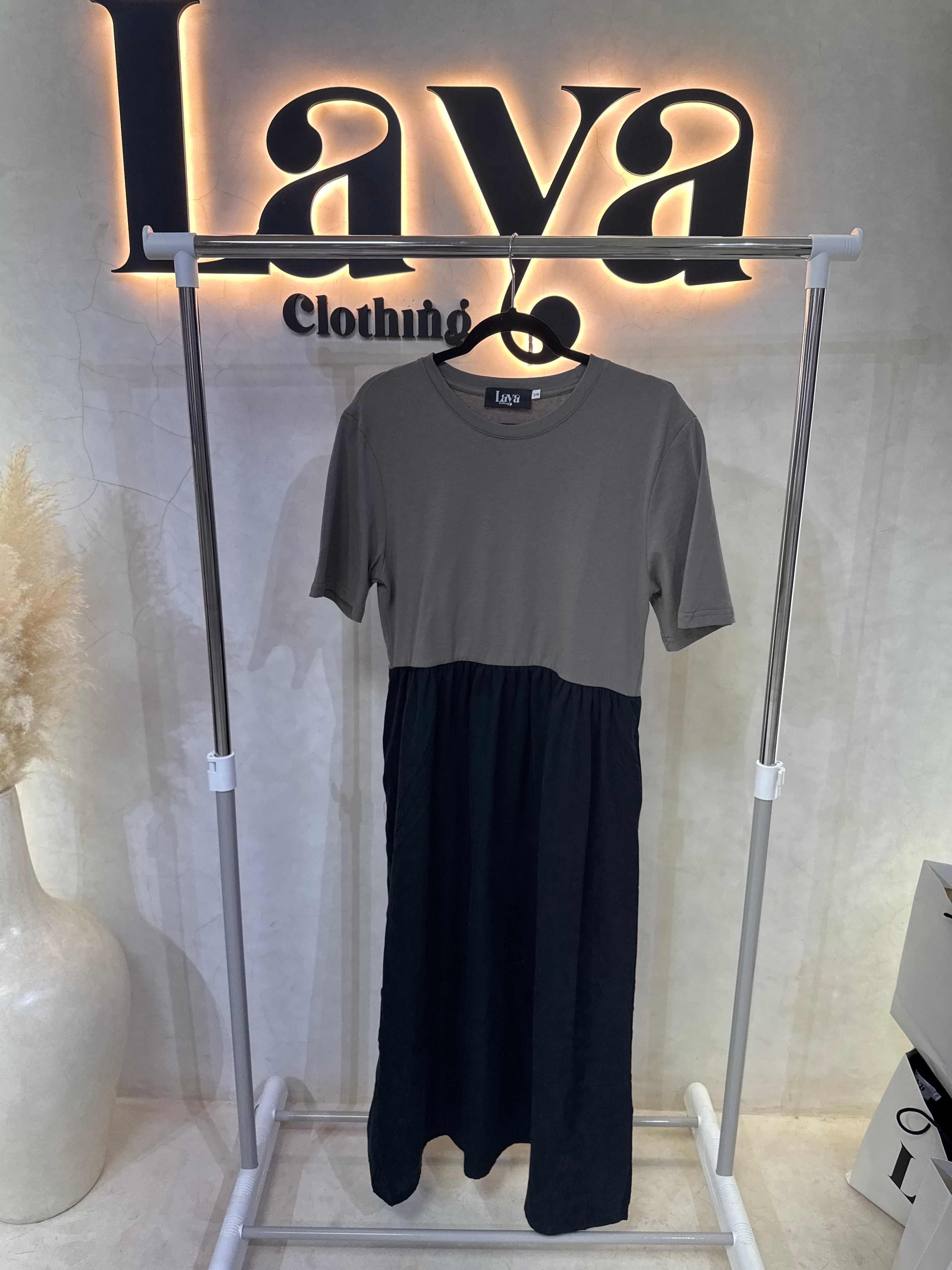 Robe Bi couleur Taupe