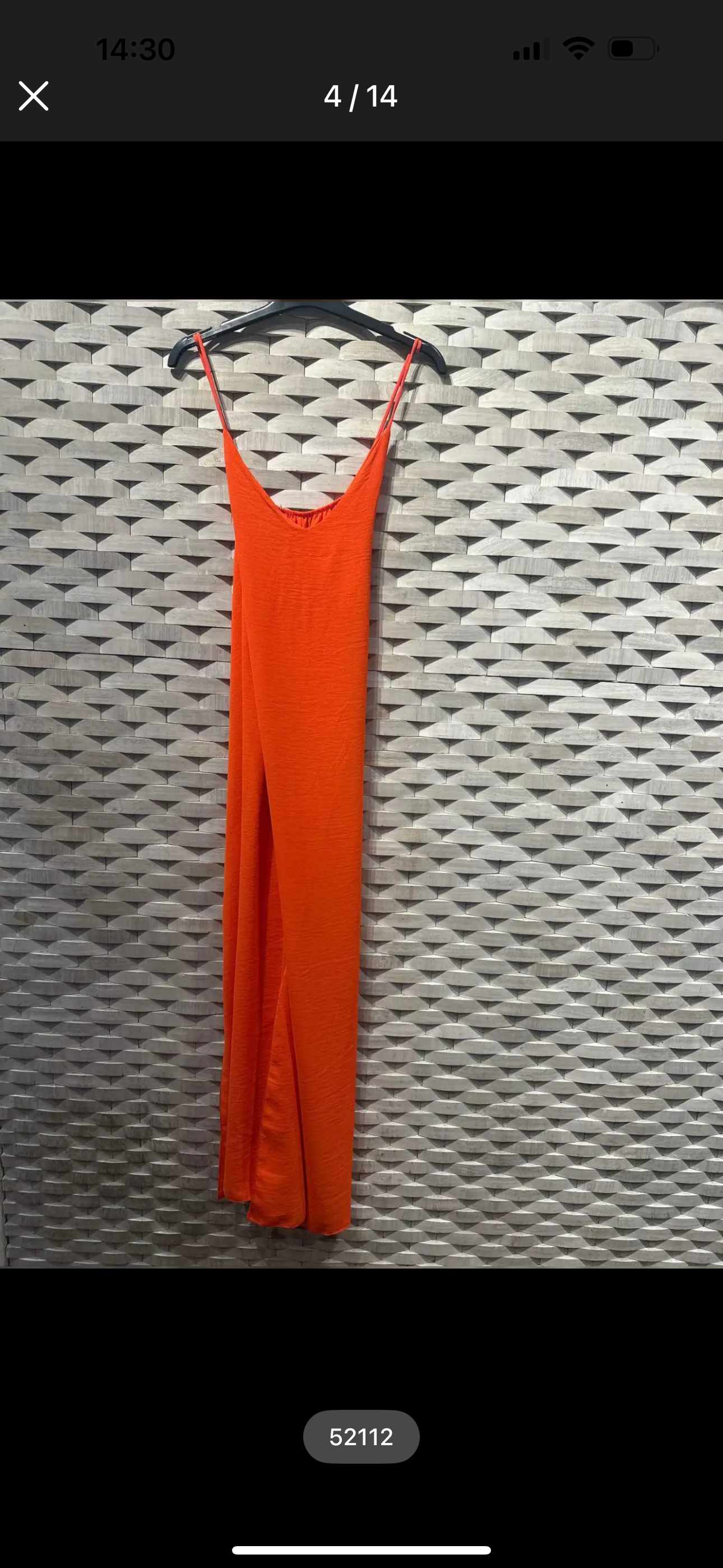 Robe longue orange